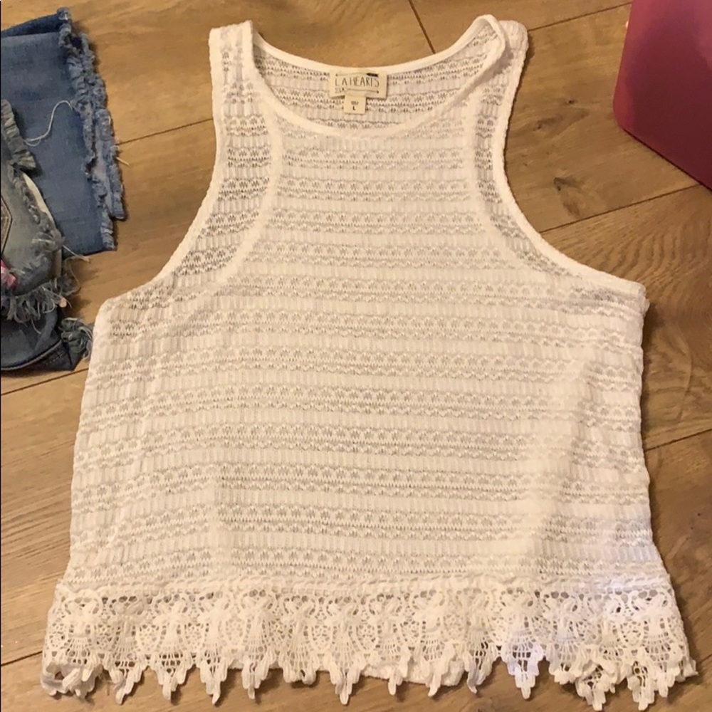White knit tank